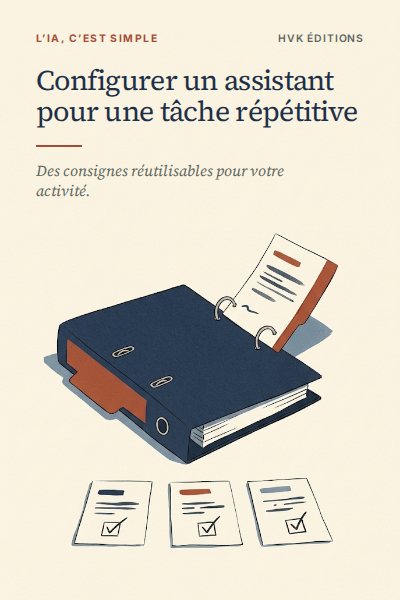 Couverture du guide « Configurer un assistant pour une tâche répétitive »