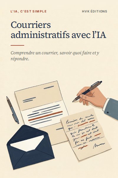 Couverture du guide « Courriers administratifs avec l’IA »