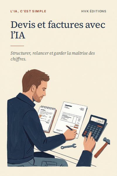 Couverture du guide « Devis et factures avec l’IA »
